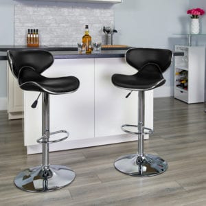 Buy Contemporary Style Stool Black Vinyl Barstool near  Sanford at Capital Office Furniture