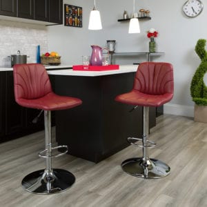 Buy Contemporary Style Stool Burgundy Vinyl Barstool in  Orlando at Capital Office Furniture