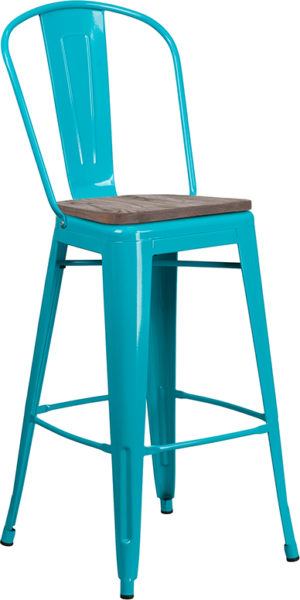 Buy Bistro Style Bar Stool 30" Teal Metal Barstool in  Orlando at Capital Office Furniture