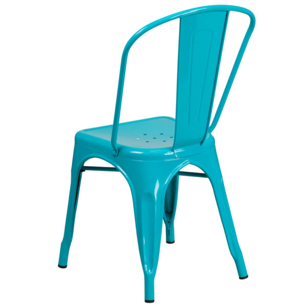 Shop for Crystal Teal-Blue Metal Chairw/ Stack Quantity: 8 near  Daytona Beach at Capital Office Furniture