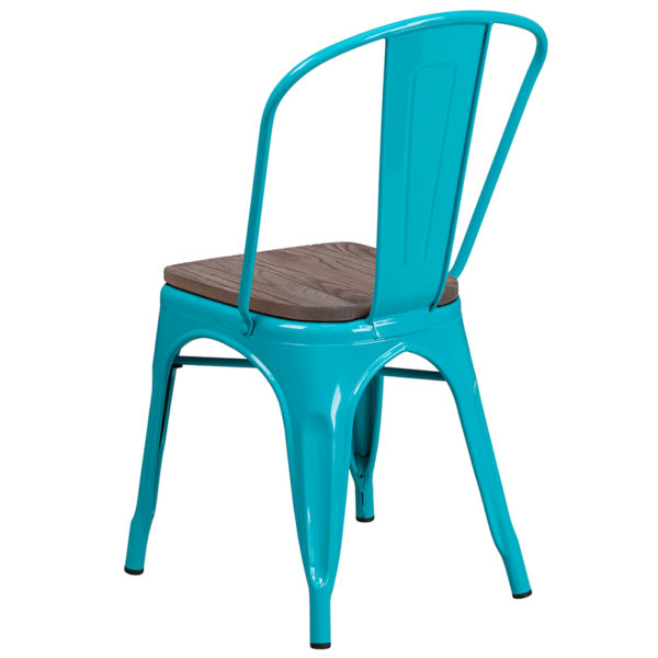 Shop for Crystal Teal-Blue Metal Chairw/ Stack Quantity: 8 near  Oviedo at Capital Office Furniture