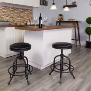 Buy Rustic Style Stool 24"H Black Swivel Lift Stool in  Orlando at Capital Office Furniture