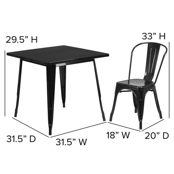 Looking for black restaurant table and chair sets near  Daytona Beach at Capital Office Furniture?