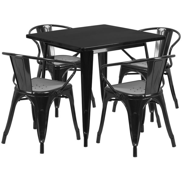 Find Set Includes Table and 4 Chairs restaurant table and chair sets near  Clermont at Capital Office Furniture
