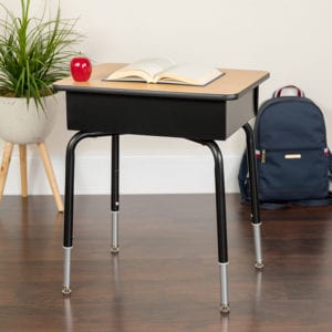Buy Most Preferred Student Desk with Open Book Box Natural Open Front Desk in  Orlando at Capital Office Furniture