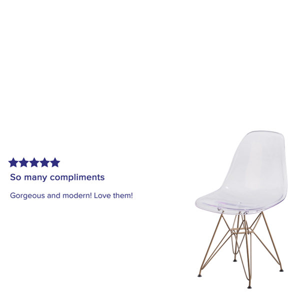 Shop for Ghost Chair with Gold Basew/ Back Width: 11-16" in  Orlando at Capital Office Furniture