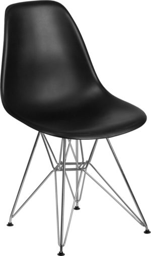 Buy Accent Side Chair Black Plastic/Chrome Chair in  Orlando at Capital Office Furniture