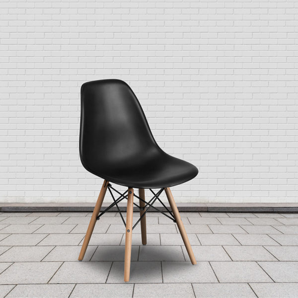 Buy Plastic Side Chair Black Plastic/Wood Chair near  Winter Garden at Capital Office Furniture