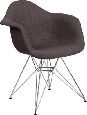Buy Accent Side Chair Gray Fabric/Chrome Chair near  Sanford at Capital Office Furniture