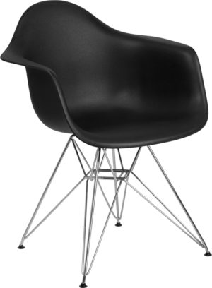 Buy Accent Side Chair Black Plastic/Chrome Chair near  Daytona Beach at Capital Office Furniture