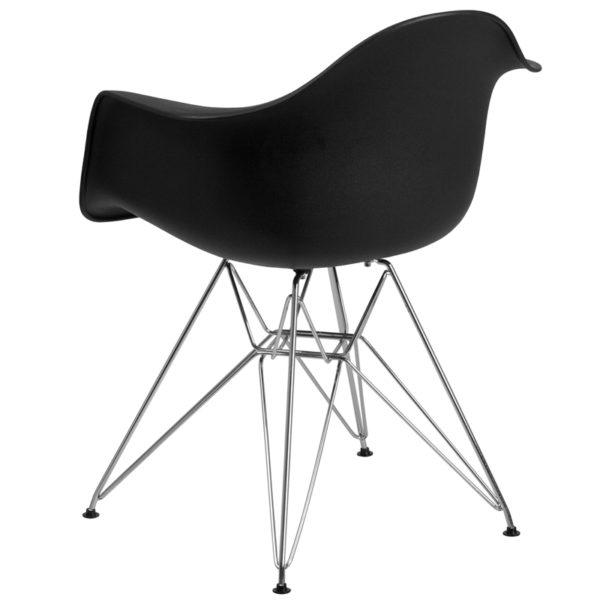 Shop for Black Plastic/Chrome Chairw/ Curved Arms near  Saint Cloud at Capital Office Furniture