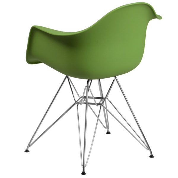 Shop for Green Plastic/Chrome Chairw/ Curved Arms near  Kissimmee at Capital Office Furniture