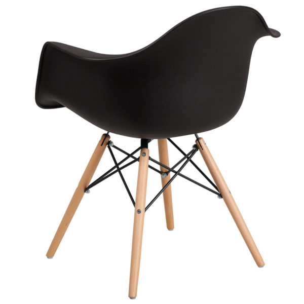 Shop for Black Plastic/Wood Chairw/ Curved Arms near  Bay Lake at Capital Office Furniture