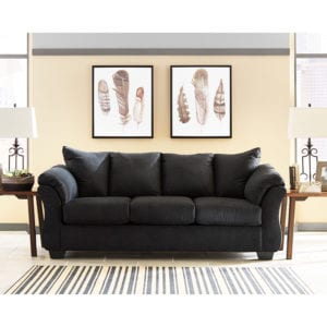 Buy Contemporary Style Black Microfiber Sofa near  Daytona Beach at Capital Office Furniture