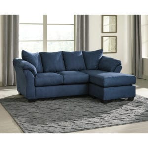 Buy Contemporary Style Blue Microfiber Sofa Chaise near  Clermont at Capital Office Furniture