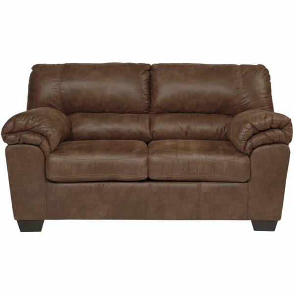Buy Contemporary Style Coffee Leather Loveseat near  Leesburg at Capital Office Furniture