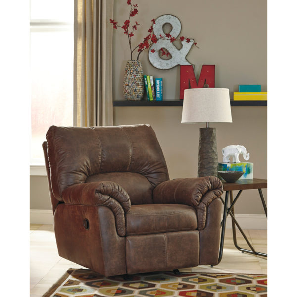 Buy Contemporary Style Coffee Leather Recliner near  Leesburg at Capital Office Furniture