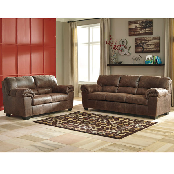 Buy Sofa and Loveseat Set Coffee Leather Living Set near  Bay Lake at Capital Office Furniture