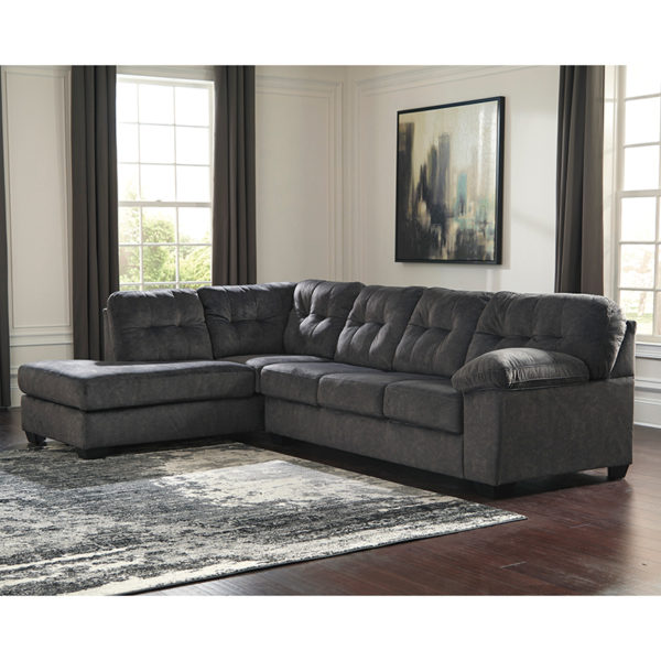Buy Contemporary Style Granite Microfiber L-Sectional near  Clermont at Capital Office Furniture