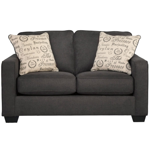 Buy Contemporary Style Charcoal Microfiber Loveseat near  Bay Lake at Capital Office Furniture