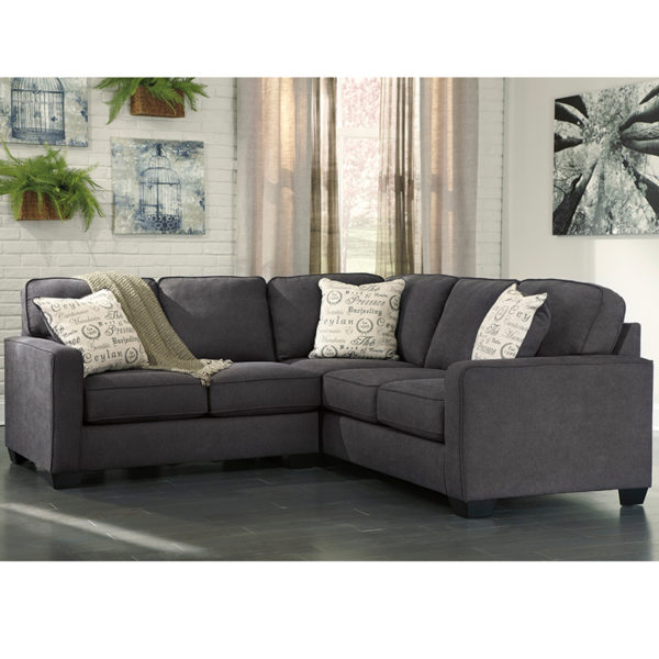 Buy Contemporary Style Charcoal Microfiber Sectional near  Winter Springs at Capital Office Furniture