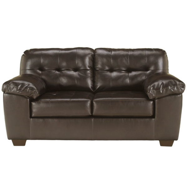 Buy Contemporary Style 2-Seater Loveseat Chocolate FauxLeather Loveseat near  Oviedo at Capital Office Furniture