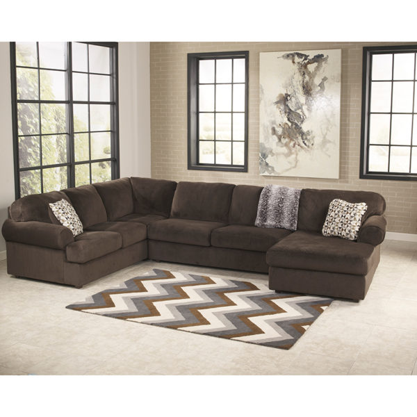 Buy Contemporary Style Chocolate Fabric U-Sectional near  Winter Springs at Capital Office Furniture