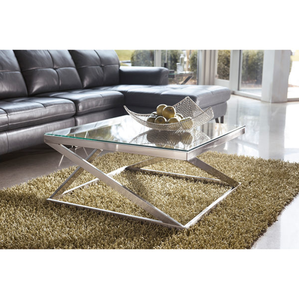 Buy Metro Modern Style Glass Cocktail Table near  Lake Buena Vista at Capital Office Furniture