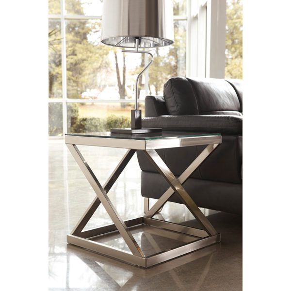 Buy Metro Modern Style Glass End Table near  Casselberry at Capital Office Furniture