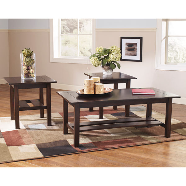 Buy Contemporary Style Brown 3 Piece End/Coffee Set near  Clermont at Capital Office Furniture