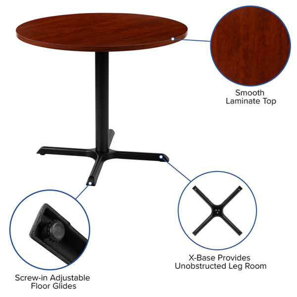 Nice 36" Round Multi-Purpose Conference Table Cast Iron X-Base with Screw-in Adjustable Floor Glides conference tables near  Casselberry at Capital Office Furniture