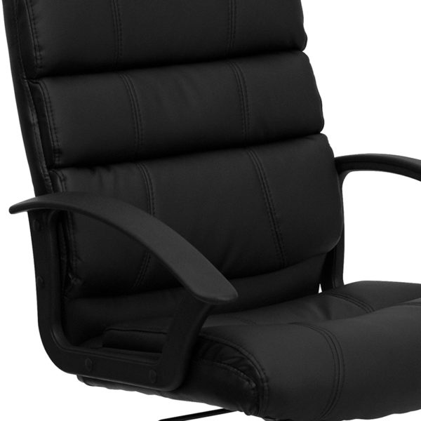 Nice Mid-Back LeatherSoft Swivel Task Office Chair with Arms Built-In Lumbar Support office chairs near  Lake Buena Vista at Capital Office Furniture