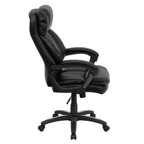 Nice High Back LeatherSoft Executive Swivel Ergonomic Office Chair with Plush Headrest
