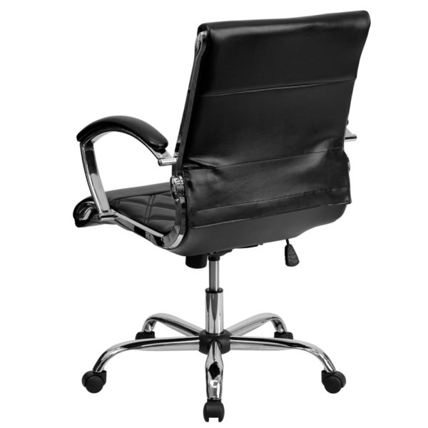 Shop for Black Mid-Back Leather Chairw/ Black LeatherSoft Upholstery near  Clermont at Capital Office Furniture