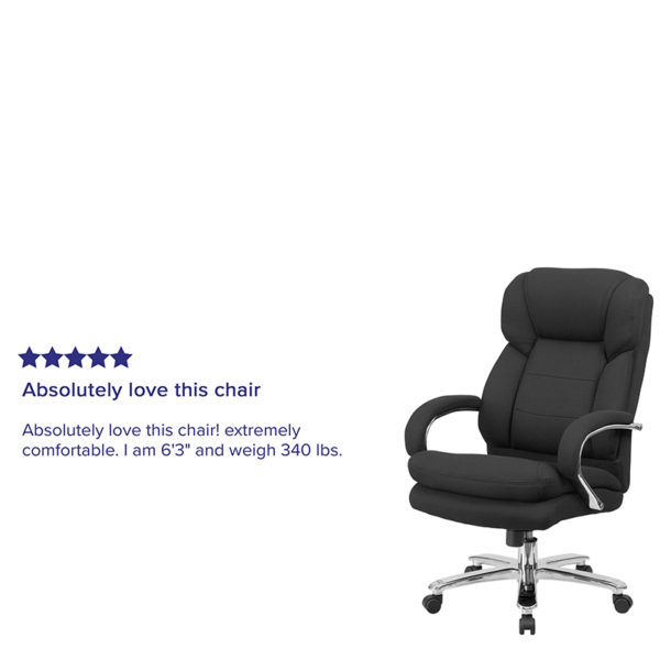 Nice HERCULES Series 24/7 Intensive Use Big & Tall 500 lb. Rated Fabric Executive Ergonomic Office Chair with Loop Arms High Back Design with Headrest office chairs in  Orlando at Capital Office Furniture
