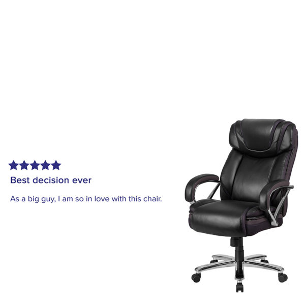 Nice HERCULES Series Big & Tall 500 lb. Rated LeatherSoft Executive Swivel Ergonomic Office Chair with Extra Wide Seat High Back Design with Headrest office chairs near  Winter Springs at Capital Office Furniture