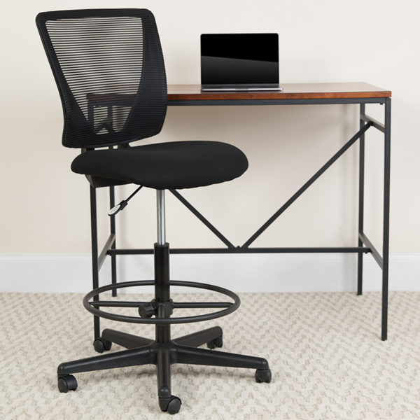 Buy Contemporary Draft Stool Black Mesh Draft Chair near  Bay Lake at Capital Office Furniture