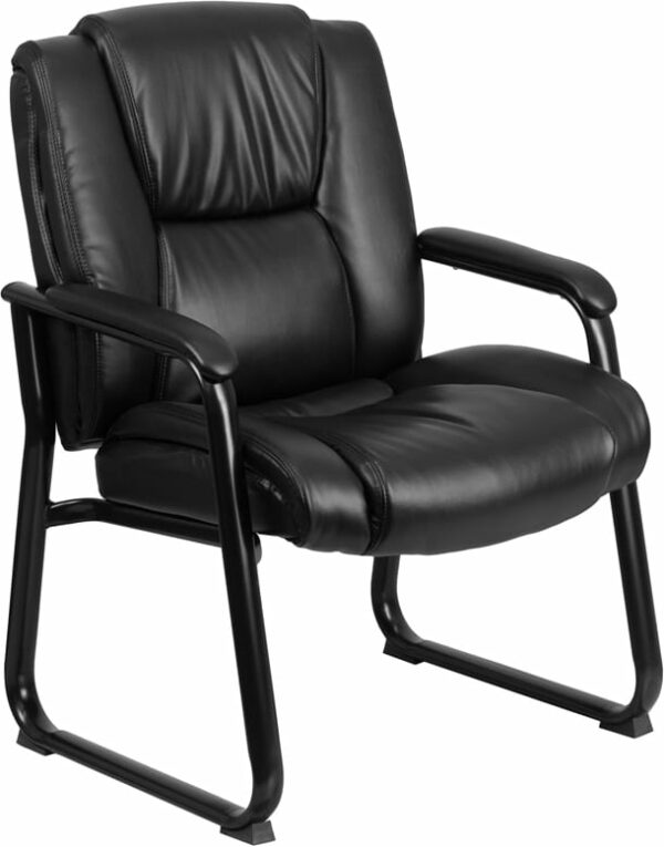 Buy Reception and office side chairs Black Leather Side Chair near  Windermere at Capital Office Furniture