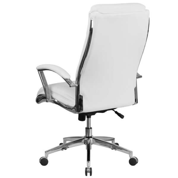Shop for White High Back Leather Chairw/ High Back Design with Headrest near  Daytona Beach at Capital Office Furniture