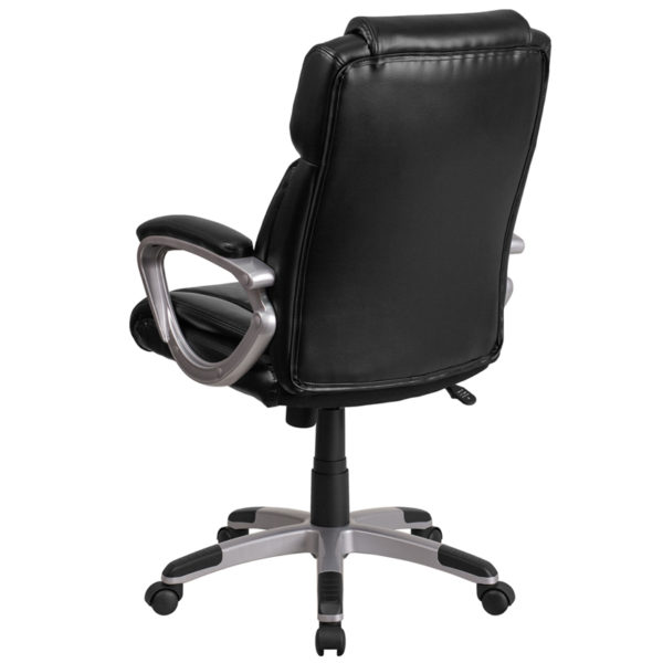 Shop for Black Mid-Back Leather Chairw/ Mid-Back Design near  Lake Mary at Capital Office Furniture