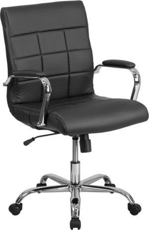Buy Contemporary Office Chair Black Mid-Back Vinyl Chair in  Orlando at Capital Office Furniture