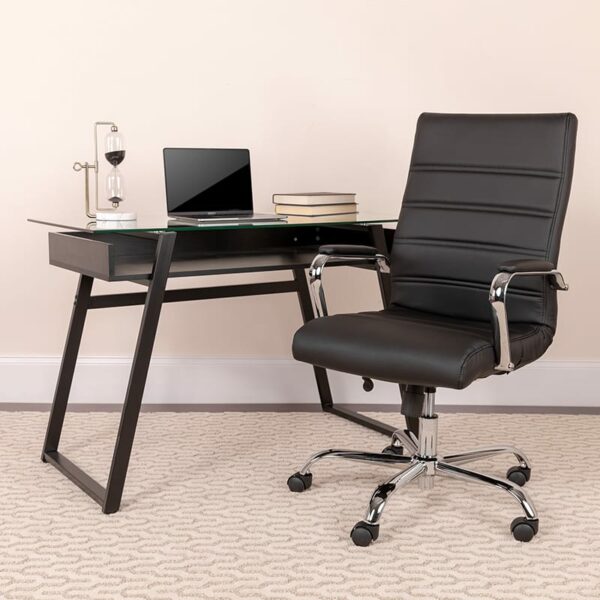 Buy High back office chair with wheels Black High Back Leather Chair near  Leesburg at Capital Office Furniture