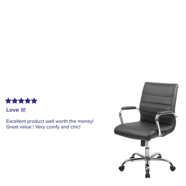 Nice Mid-Back LeatherSoft Executive Swivel Office Chair with Base and Arms CAL 117 Fire Retardant Foam office chairs near  Winter Garden at Capital Office Furniture