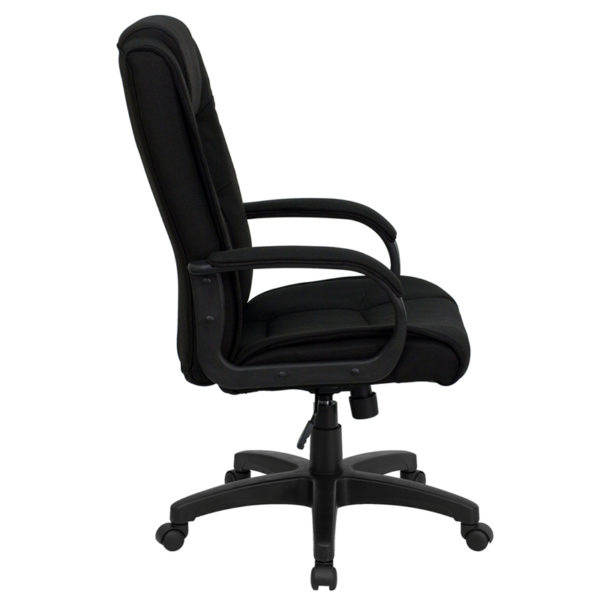Nice High Back Fabric Executive Swivel Office Chair with Arms Built-In Lumbar Support office chairs in  Orlando at Capital Office Furniture