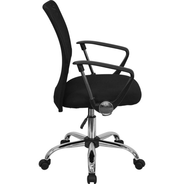 Nice Mid-Back Mesh Swivel Task Office Chair with Lumbar Support Band and Arms Built-In Lumbar Support Band office chairs near  Leesburg at Capital Office Furniture