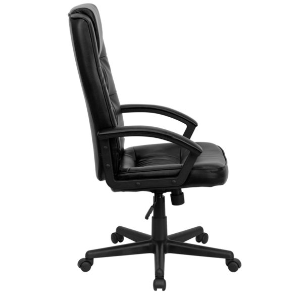 Nice High Back LeatherSoft Executive Swivel Office Chair with Arms Tilt Lock Mechanism rocks/tilts the chair and locks in an upright position office chairs near  Oviedo at Capital Office Furniture
