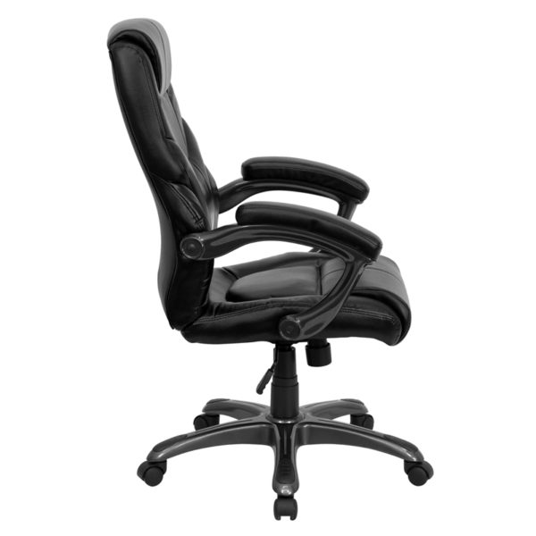 Nice High Back LeatherSoft Overstuffed Executive Swivel Ergonomic Office Chair with Arms Built-In Lumbar Support office chairs near  Oviedo at Capital Office Furniture