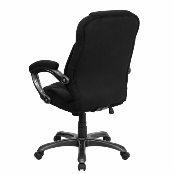 Nice High Back Microfiber Contemporary Executive Swivel Ergonomic Office Chair with Arms Built-In Lumbar Support office chairs near  Clermont at Capital Office Furniture