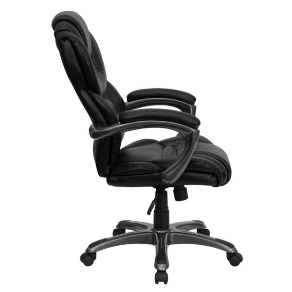 Nice High Back LeatherSoft Executive Swivel Ergonomic Office Chair with Arms Built-In Lumbar Support office chairs near  Altamonte Springs at Capital Office Furniture