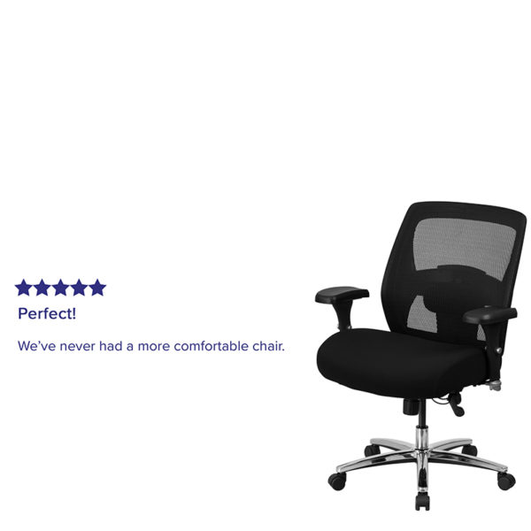 Nice HERCULES Series 24/7 Intensive Use Big & Tall 500 lb. Rated Mesh Executive Ergonomic Office Chair with Ratchet Back Ventilated Mesh Back office chairs near  Bay Lake at Capital Office Furniture